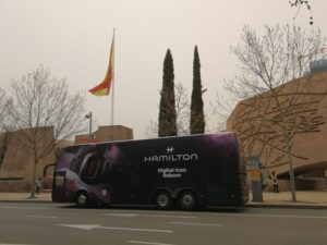 Autobus publicitario Hamilton